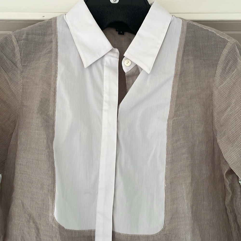 Worth fancy/casual linen shirt in Sand size S - Picture 2 of 5